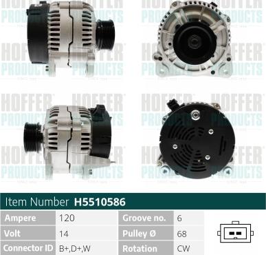 Hoffer H5510586 - Alternator furqanavto.az