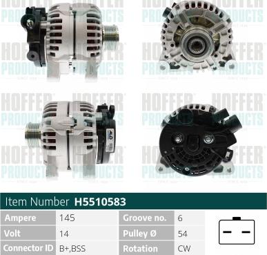 Hoffer H5510583 - Alternator furqanavto.az