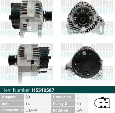 Hoffer H5510587 - Alternator furqanavto.az