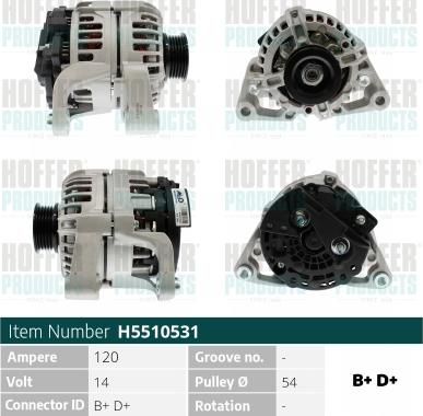 Hoffer H5510531 - Alternator furqanavto.az