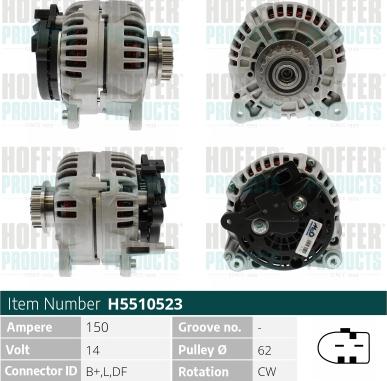 Hoffer H5510523 - Alternator furqanavto.az