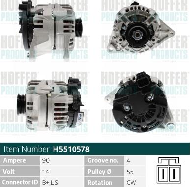 Hoffer H5510578 - Alternator furqanavto.az