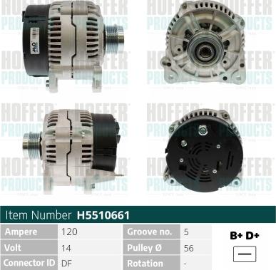 Hoffer H5510661 - Alternator furqanavto.az