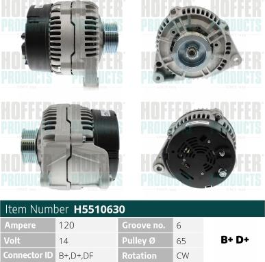 Hoffer H5510630 - Alternator furqanavto.az