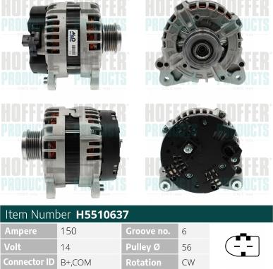 Hoffer H5510637 - Alternator furqanavto.az