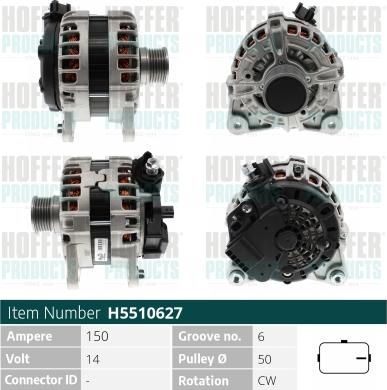 Hoffer H5510627 - Alternator furqanavto.az