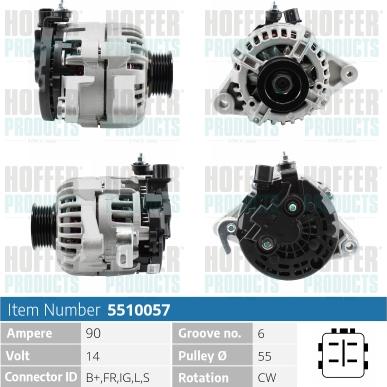 Hoffer H5510057 - Alternator furqanavto.az