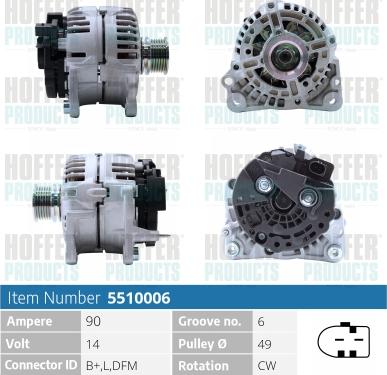 Hoffer H5510006 - Alternator furqanavto.az