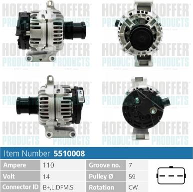 Hoffer H5510008 - Alternator furqanavto.az