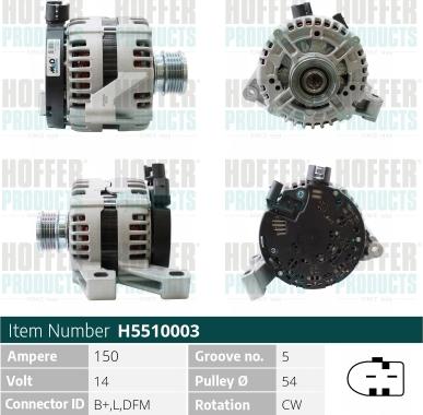 Hoffer H5510003 - Alternator furqanavto.az