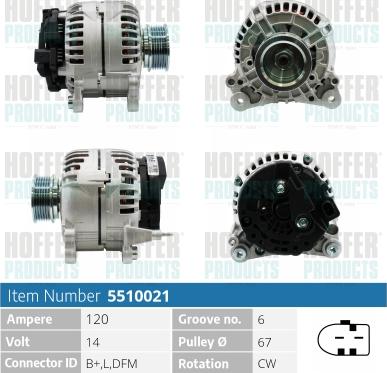 Hoffer H5510021 - Alternator furqanavto.az