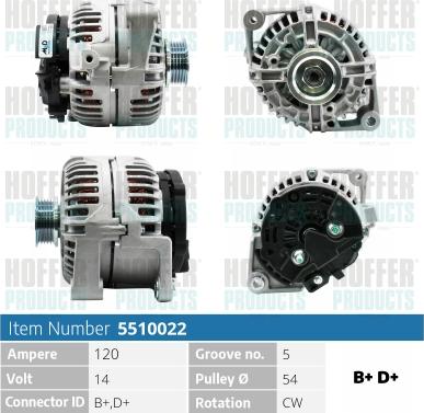 Hoffer H5510022 - Alternator furqanavto.az