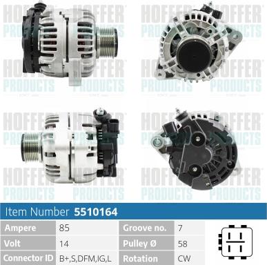 Hoffer H5510164 - Alternator furqanavto.az