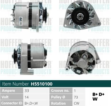 Hoffer H5510100 - Alternator furqanavto.az