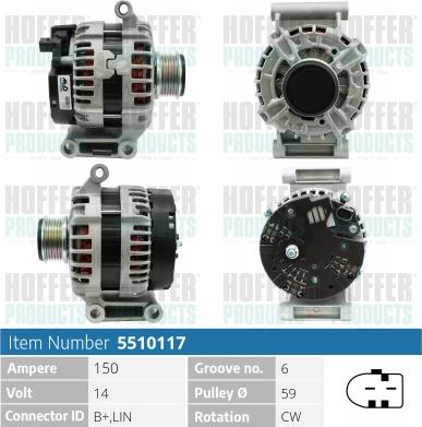 Hoffer H5510117 - Alternator furqanavto.az