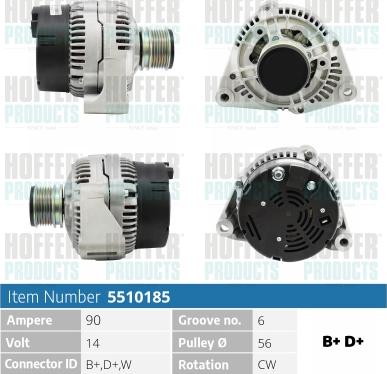 Hoffer H5510185 - Alternator furqanavto.az