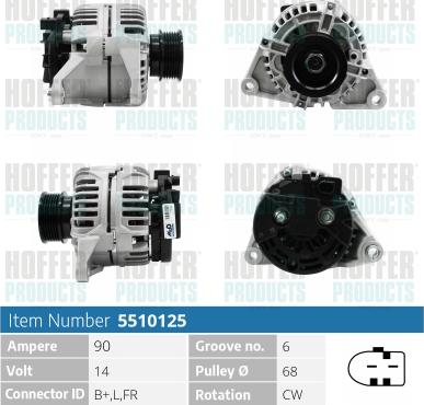 Hoffer H5510125 - Alternator furqanavto.az