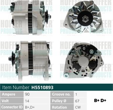 Hoffer H5510893 - Alternator furqanavto.az