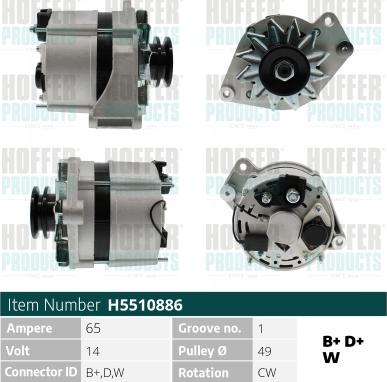 Hoffer H5510886 - Alternator furqanavto.az