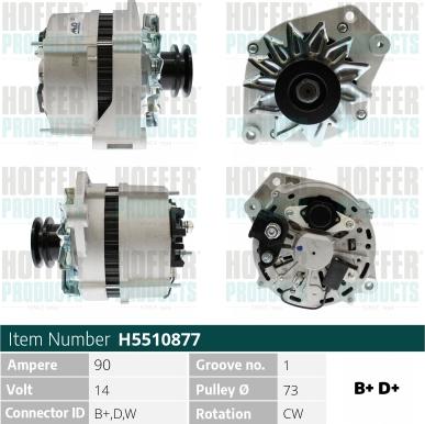Hoffer H5510877 - Alternator furqanavto.az