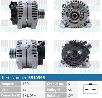 Hoffer H5510396 - Alternator furqanavto.az