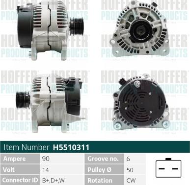 Hoffer H5510311 - Alternator furqanavto.az