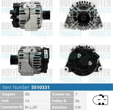 Hoffer H5510331 - Alternator furqanavto.az