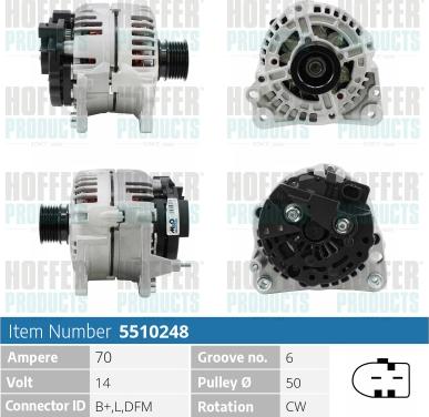 Hoffer H5510248 - Alternator furqanavto.az