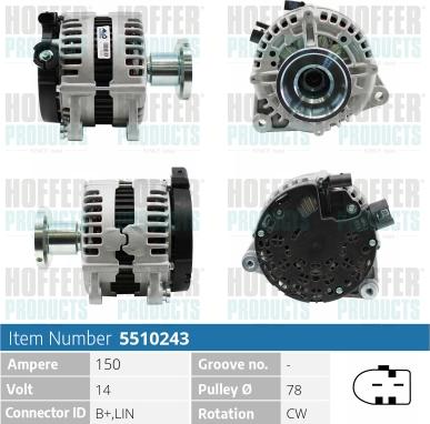 Hoffer H5510243 - Alternator furqanavto.az