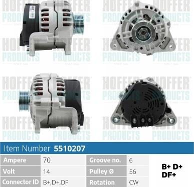 Hoffer H5510207 - Alternator furqanavto.az