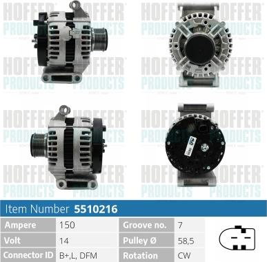 Hoffer H5510216 - Alternator furqanavto.az