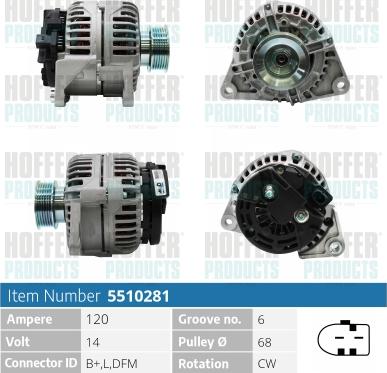 Hoffer H5510281 - Alternator furqanavto.az