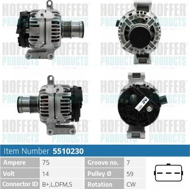 Hoffer H5510230 - Alternator furqanavto.az