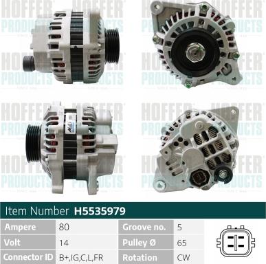 Hoffer H5535979 - Alternator furqanavto.az