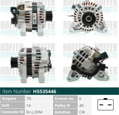 Hoffer H5535446 - Alternator furqanavto.az