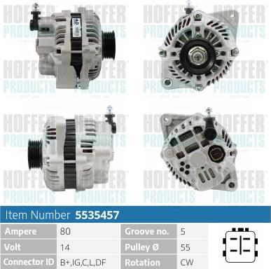 Hoffer H5535457 - Alternator furqanavto.az