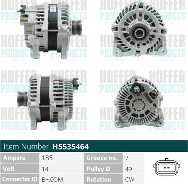 Hoffer H5535464 - Alternator furqanavto.az