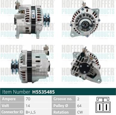 Hoffer H5535485 - Alternator furqanavto.az