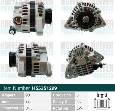 Hoffer H55351299 - Alternator furqanavto.az