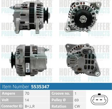 Hoffer H5535347 - Alternator furqanavto.az