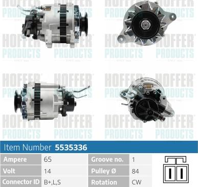 Hoffer H5535336 - Alternator furqanavto.az