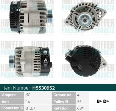 Hoffer H5530952 - Alternator furqanavto.az