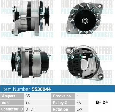 Hoffer H5530044 - Alternator furqanavto.az