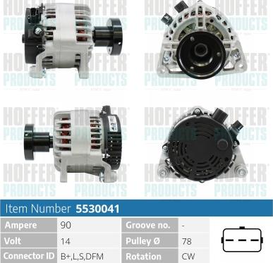 Hoffer H5530041 - Alternator furqanavto.az