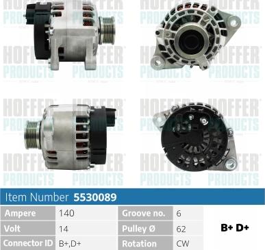 Hoffer H5530089 - Alternator furqanavto.az