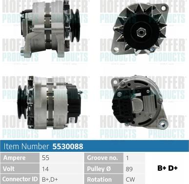 Hoffer H5530088 - Alternator furqanavto.az