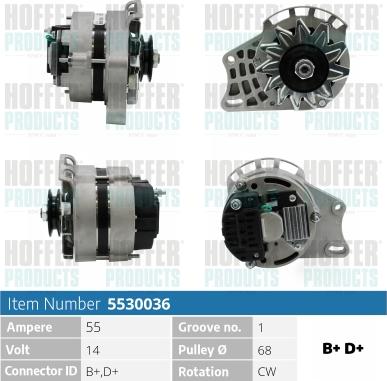 Hoffer H5530036 - Alternator furqanavto.az