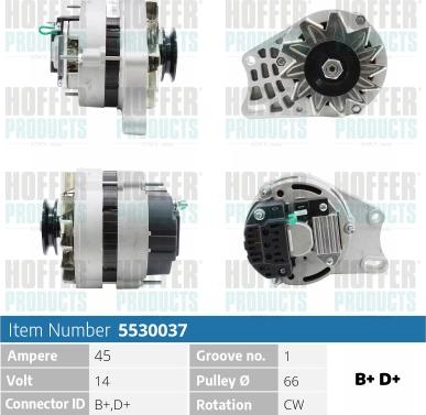 Hoffer H5530037 - Alternator furqanavto.az