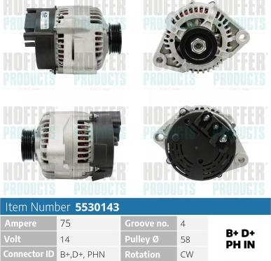 Hoffer H5530143 - Alternator furqanavto.az