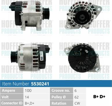 Hoffer H5530241 - Alternator furqanavto.az